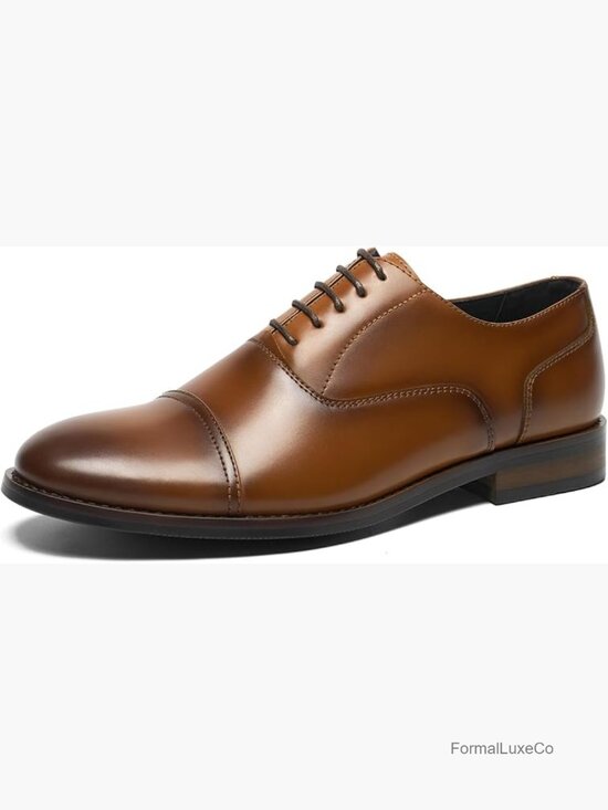 Men\'s Cap Toe Oxford Dress Shoes Non Slip Lace Up Formal Business Work main image 4